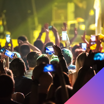 Concert crowd with cellphones